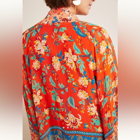 Anthropologie Hayley Mixed Print Kimono - Picture 3 of 4